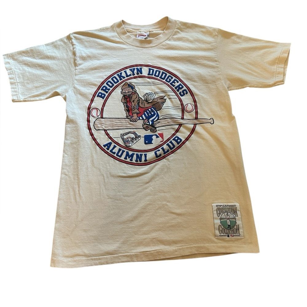 VTG Rare 80’s Brooklyn Dodgers Cooperstown Collection Shirt Nutmeg Size Large